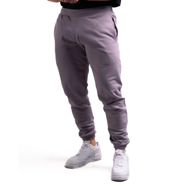 ATHLETIC AESTHETICS Unisex Jogging Bottoms Made of 100% Organic Cotton - High Quality Sports Trousers with 470 GSM - Made in Portugal - For Men and Women - Minimalist Design, purple