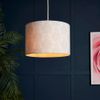 Litecraft Light Shade 30 cm Damask Print Easy Fit Ceiling Lampshade - Grey