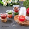 24 Pcs Portion Cups Medium Jelly Shot with Lids Option 2 oz (1 Pack) - New