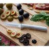 Rada Cutlery - S01 Rada Cutlery Paring Knife Set 3 Knives with Stainless Steel Blades and Brushed Aluminum Made in The USA, 7 1/8", 6 3/4", 6 1/8", Silver Handle