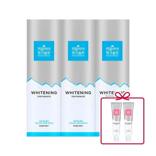 Himalayan Pink Salt Whitening Toothpaste Pure Mint 100g x 3 + Special Gift (Toothpaste 30g x 2)