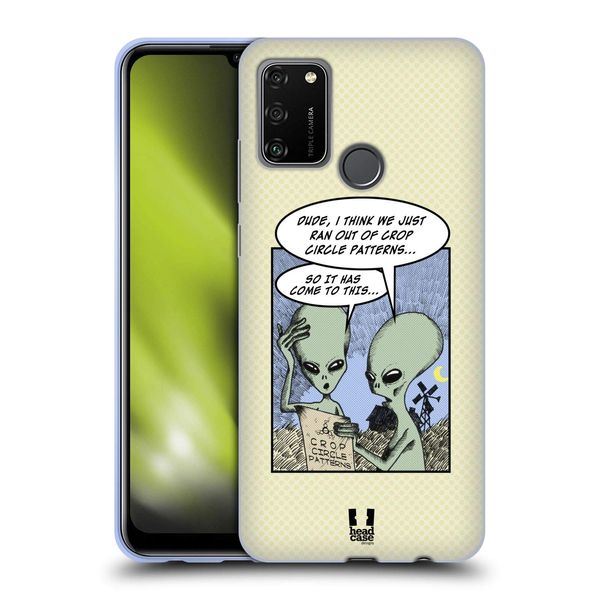 Head Case Designs Crop Circle All About Aliens Soft Gel Case Compatible With Honor 9A