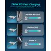 RAVIAD 4 in 1 Charging Cable, Multi Cable, 240W USB Cable, 1.2M