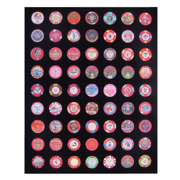 Tiny Treasures, LLC. 16 x 20 Black Insert - Holds 63 Casino Poker Chips (not included)