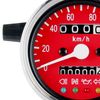 Motorcycle 140km/h Mechanical LED Speedometer 60mm Red