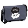 Okay? Okay Quote Messenger Shoulder Bag Charcoal Grey