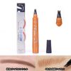 Eyebrow Pencil, Liquid Waterproof Eyebrow, Eyebrove Microbrading Pen, 4 Pieces Eyebrow 1 x 4 Pictures, Simulates Liquid Eyebrow with Clear Roots of Wild Eyebrow Color-01# Light Brown