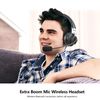 Wireless Bluetooth Headset Noise Canceling Headphones Over Head Boom with Mic