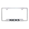 Nissan Kicks Chrome Plated License Frame Notched Bottom Frame Design