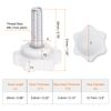 uxcell 20 Pcs Star Knobs M6 x 20mm Male Thread 25mm Plastic 6 Point Head Stud Knobs Hand Tightening Clamp Screws Handle with Replacement Screws White