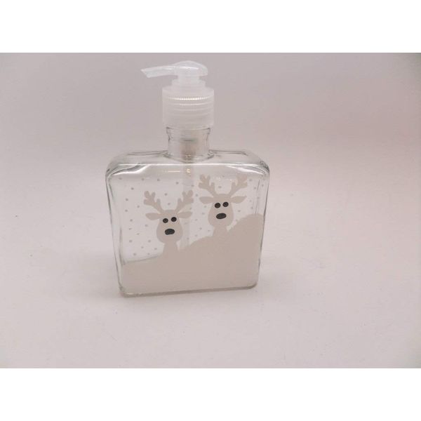 Hand Painted Soap Dispenser - Reindeers in the Snow