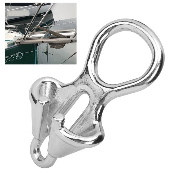 Ankerkettenschloss, Edelstahl-Bootsanker-Kettenstopper für Boot, Kajak, Marine, Kreuzfahrtschiff, Seilfestmacher für 6–8 mm/0,24–0,31 Zoll Seil oder Kette, Hardware-Zubehör für Boote