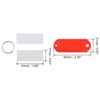 sourcing map Plastic Key Tags with Split Ring Keychain ID Luggage Label Window 60x21mm, Red 20Pcs