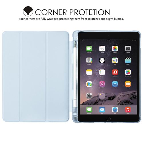 JOYLAND Blue Pad Case for iPad mini 7 (A17 Pro) 2024/Mini 6 2021-8.3 Inch,with Pencil Holder-Auto Wake/Sleep,Stripes&Blue Bow Pattern Anti-Scratch Shockproof Premium Folio Stand Case