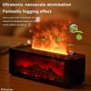 Aromatherapy Machine Humidifier Aromatherapy Machine 150ml Firelight Frame Design 7 Color Changing LED Lights with Remote Control Auto Off and Timer Function Perfect for Home Office - Black
