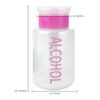 Beauticom 6 Oz Pink Push Down Alcohol Labeled Empty Bottle Dispenser (Quantity: 2 Pieces)