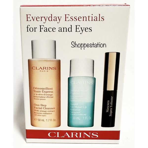 Clarins Everyday Essentials For Face And Eyes Cleanser, Makeup Remover, Mascara