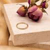 CARISSIMA Women's 9ct Yellow Gold Diamond Cut Slim Band Stack Ring #O