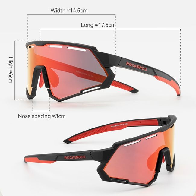 ROCKBROS Cycling Photochromic Glasses Electronic Color Changing SunGlasses  Clear