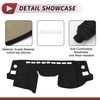 HEROFFIX Dashboard Dash Cover for Subaru XV/IMPREZA 2012-2016 Interior Dashboard Mat Black Suede