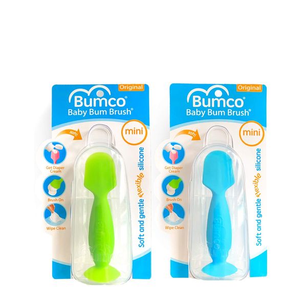 Bumco 2-Pack Diaper Cream Spatula (Mini) - BPA-free Butt Paste Diaper Cream Applicator, Soft & Flexible Diaper Rash Cream Applicator, Butt Spatula Baby, Mom-Invented Diaper Bag Essentials