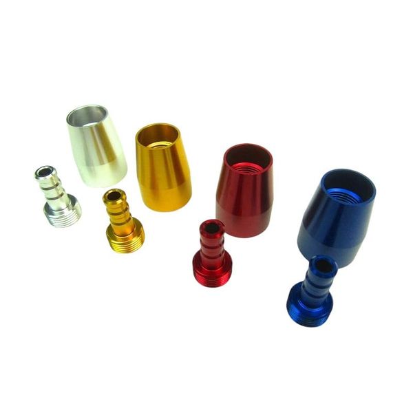 Mini Moto Hose End Cap 2 Piece Construction Silver