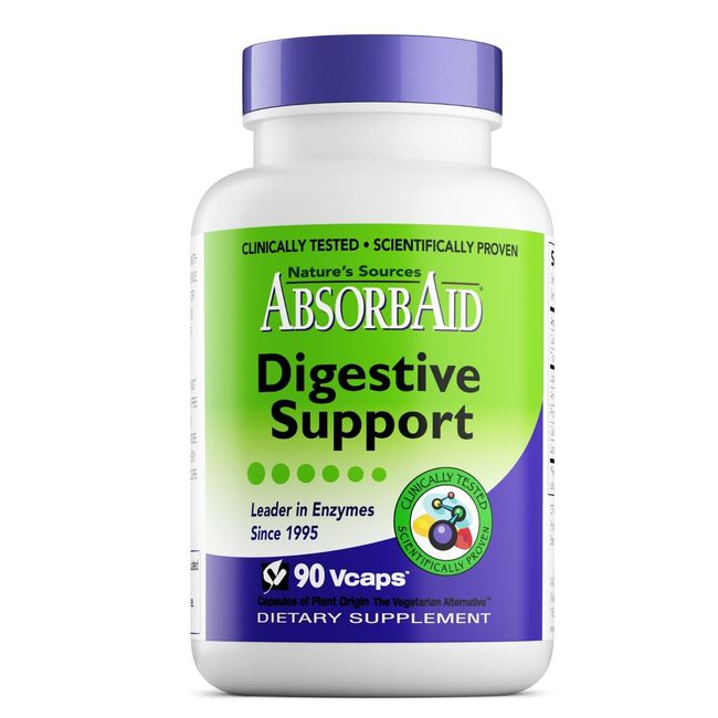 NEW AbsorbAid Natural Digestive Enzymes for gas, bloating & acid reflux 90 count