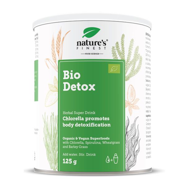 Nature's Finest by Nutrisslim BIO Detox Superfood Mix: Green Powder Superfood for Detox Cleanse Weight Loss, Superfood Powder for Immune System Booster with High Protein, Fibre, Iron & Vitamin C