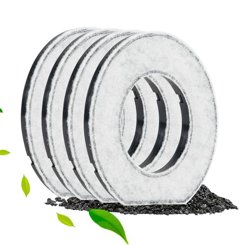 ELS PET Dog Bowl No Spill 4 Pcs filters, Pet Water Bowl No Drip Slow Water Feeder, Pet Dispenser 70oz/2L Large Capacity for Dogs and Cats (White Filter)