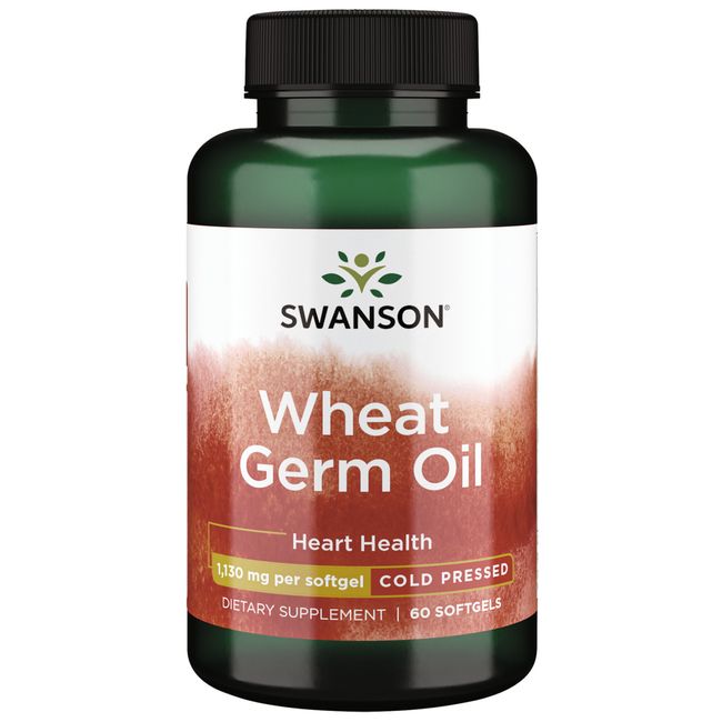 Swanson Cold-Pressed Wheat Germ Oil 1,130 mg 60 Softgels