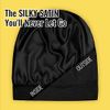 PARISBELLA Satin Lined Sleep Cap Bonnet for Curly Hair and Braids, Stay On All Night Hair Wrap with Adjustable Strap for Women and Men, Black, Pack of 1