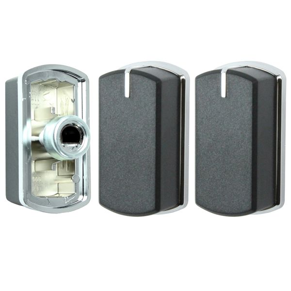 Spares2go Control Switch Knobs for Belling Oven Cooker Hob (Pack of 3, Silver/Black)