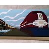 Trains Wallpaper Border – Art Deco - Railfans- Bright…