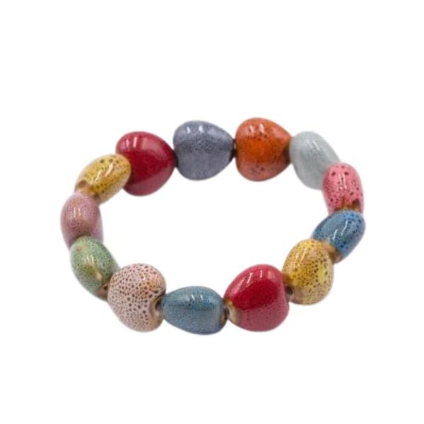 Hemasa Heart Shape ceramic beads bracelets Color 1