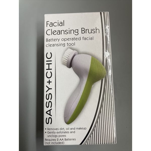 Sassy + Chic Facial Cleansing Brush Battery Operated Cleaning Tool USA Seller