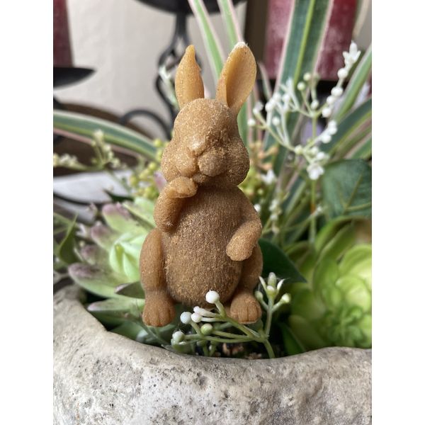 Adorable Prim HM Bunny Melts 3” Old Mold Primitive Chocolate Look Easter Lot 3