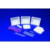 Tracheostomy Care Trays-Description: Trach Care Tray Includes: (2) SAFESKIN PURPLE NITRILE gloves, CSR wrap, (3) solution basins, 6" trach brush, drape, (4) 4x4 gauze sponges, (3) pipe cleaners, (3) 4x4 nonwoven trach dressings, 30" twill tape, and (3) 6"