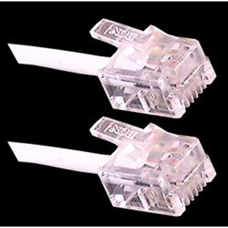 Modem RJ11 Plug to RJ11 Plug 2m Broadband Modem Lead - Online ...