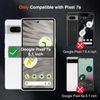 LK 2+2 Pack for Google Pixel 7a Screen Protector with 2 Pack Camera Lens Protector Fingerprint Unlock Compatible 9H Tempered