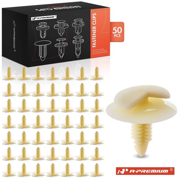 A-Premium 50x Door Interior Panel Retainer Double Head Clip Fasteners for Chevy
