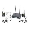 Rockville RWM-DSP-L2 Dual Lapel+Headset UHF 200Ch Microphone System DSP Control