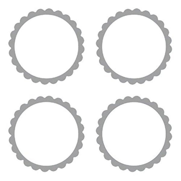 Amscan Candy Buffet Scalloped Labels Silver