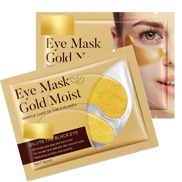 Golden Bliss: 24k Gold Infused Restful Eye Mask for Tender and Delicate Skin – Reduces Wrinkles and Eliminates Eye Bags and Circles, Moisturizing and Calming, 2 oz., (12 pcs)