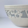 Kanese MO-003B Forest Friends Rice Bowl, Gray