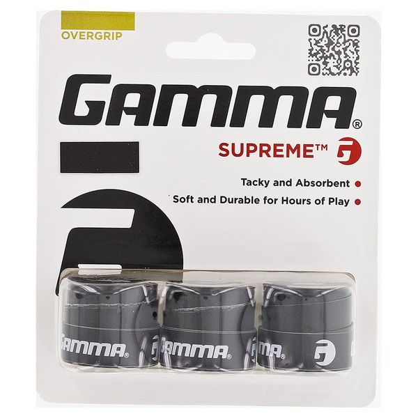 Gamma Overgrip Supreme 3 black Size:Standard