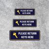 Standard Plus Please Return Keys Here Wall or Door Sign | Public Spaces Signage - Medium