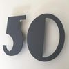 Graphite Grey Matt, Floating Finish, House Numbers - Art Deco - 10 cm