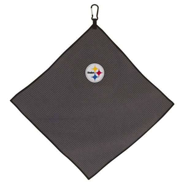 Team Effort 15" x 15" Grey Microfiber Towel NFL Pittsburgh Steelers