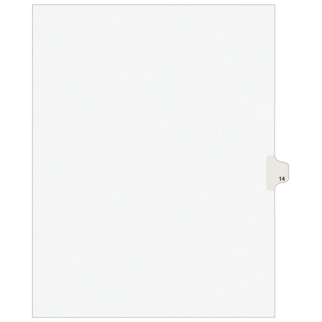 Avery Individual Legal Exhibit Dividers, Avery Style, 14, Side Tab, 8.5 x 11 inches, Pack of 25 (11924)