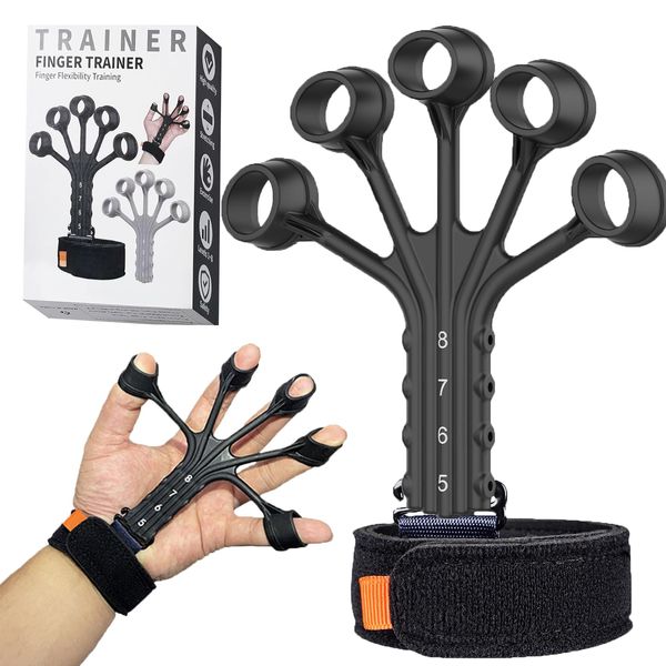 VOVAQI 2024 Enhanced Version Finger Power Hand Grip, Hand Grip, Training Finger Trainer, Finger Endurance, Stability, Explosive Power, Muscle Training, 11.0 - 17.6 lbs (5 - 8 kg), Grip Strengthening